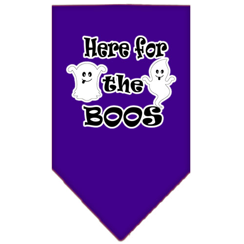 Here for the Boos Screen Print Bandana Purple Large
